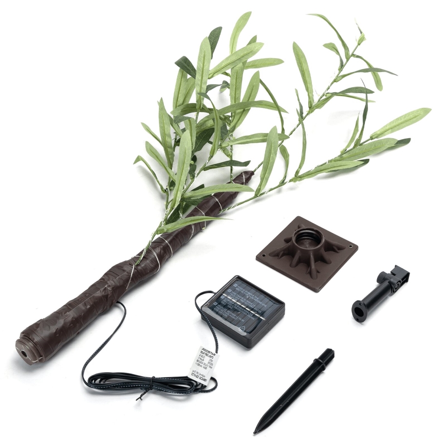 Aigostar - LED napelemes dekoráció 30xLED/2,6m IP65 300 mAh meleg fehér oliva