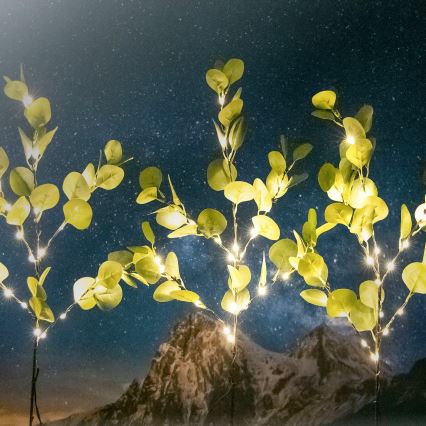 Aigostar - LED napelemes dekoráció 60xLED/3,5m IP65 300 mAh meleg fehér eukaliptusz