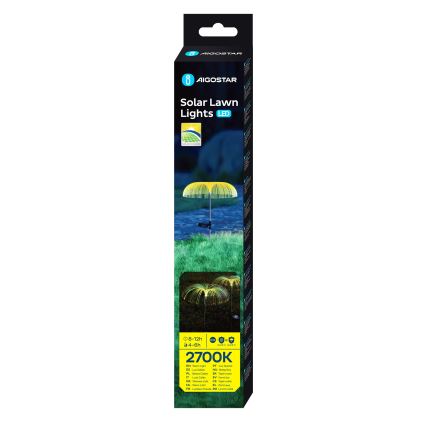 Aigostar - LED napelemes dekorációs lámpa LED/0,03W/1,2V 70cm 300 mAh 2700K IP44