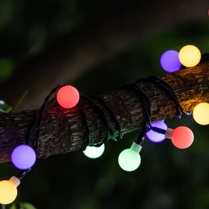 Aigostar - LED napelemes dekorációs lánc 50xLED/8 funkció 12m IP65 800 mAh színes