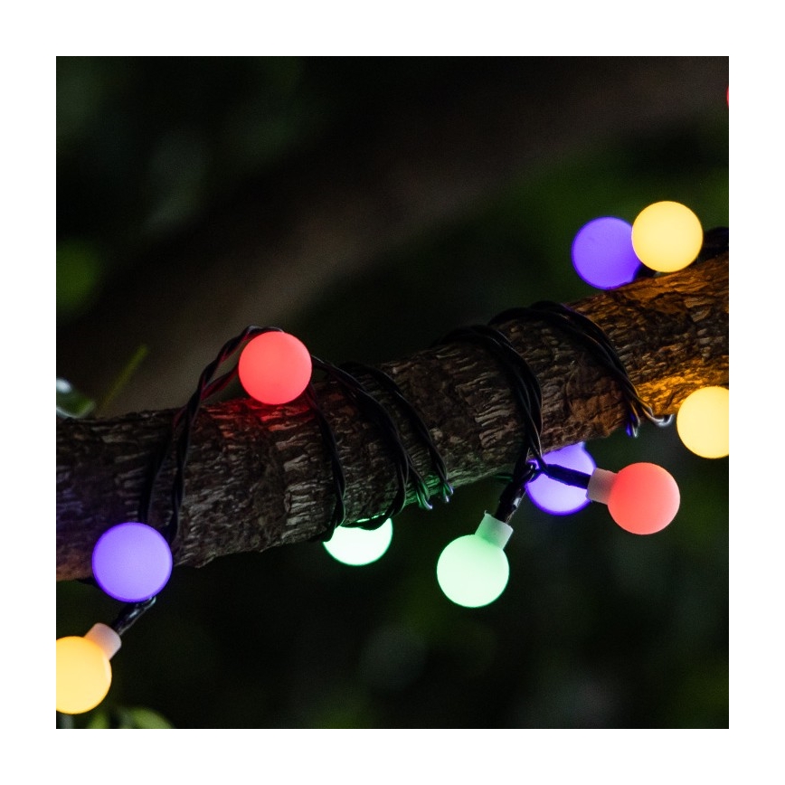 Aigostar - LED napelemes dekorációs lánc 50xLED/8 funkció 12m IP65 800 mAh színes