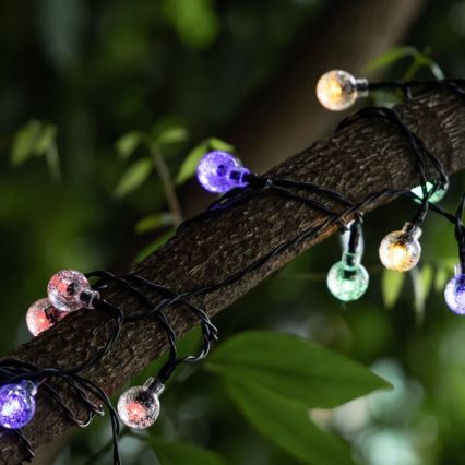 Aigostar - LED Napelemes dekoratív lánc 50xLED/8 funkció 12m IP65 többszínű