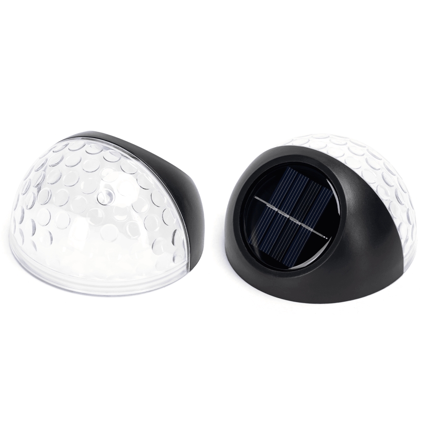 Aigostar - LED Napelemes fali lámpa LED/2W/1,2V fekete 300 mAh 2700K IP44