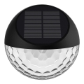 Aigostar - LED Napelemes fali lámpa LED/2W/1,2V fekete 300 mAh 2700K IP44