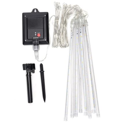 Aigostar - LED napelemes fényfüzér 192xLED/8m IP65 1200 mAh hideg fehér