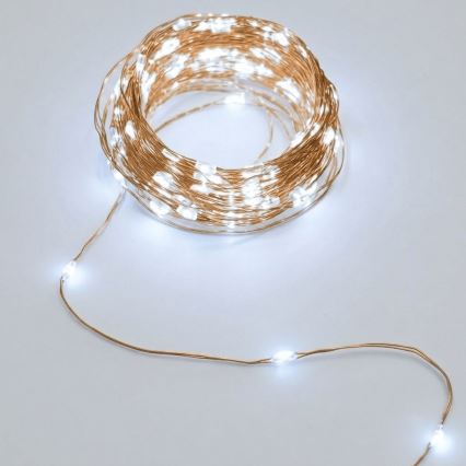 Aigostar - LED napelemes fényfüzér 200xLED/8 funkció 22 m IP65 hideg fehér 800 mAh