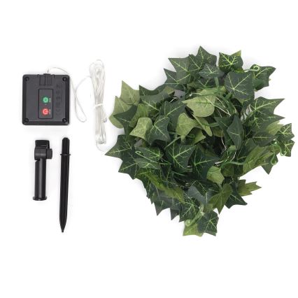 Aigostar - LED Napelemes fényfüzér 70xLED/4x1m IP65 300 mAh meleg fehér borostyán