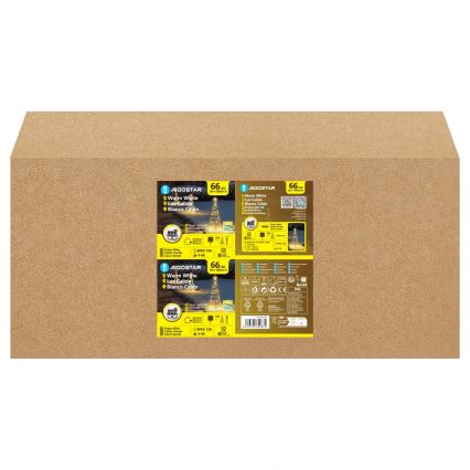 Aigostar - LED napelemes karácsonyi dekoráció LED/0,59W/3,7V 100 cm IP65 130 mAh meleg fehér