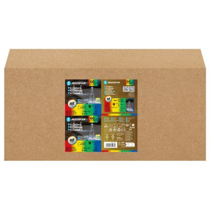 Aigostar - LED napelemes karácsonyi dekoráció LED/0,59W/3,7V 100 cm IP65 130 mAh többszínű
