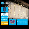 Aigostar - LED napelemes karácsonyi fényfüzér 100xLED/8 funkció 8x0,4m IP65 meleg fehér 800 mAh