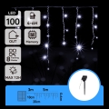 Aigostar - LED napelemes karácsonyi fényfüzér 100xLED/8 funkció 8x0,6m 500 mAh IP65 hideg fehér