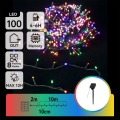 Aigostar - LED napelemes karácsonyi fényfüzér 100xLED/8 üzemmód 12m IP65 többszínű 800 mAh