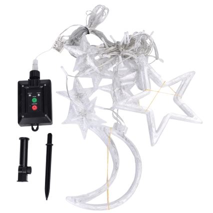 Aigostar - LED napelemes fényfüzér, 120xLED, 8 funkcióval, 3x0,6m, 500 mAh, IP65, meleg fehér