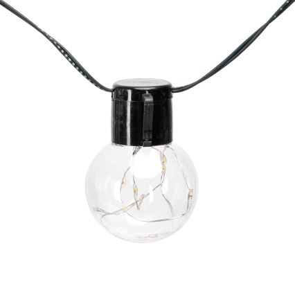 Aigostar - LED napelemes karácsonyi fényfüzér 20xLED/8 funkció 11,5 m IP65 1200 mAh meleg fehér