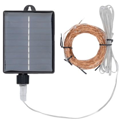 Aigostar - LED napelemes karácsonyi fényfüzér 300xLED/8 üzemmód 32m IP65 meleg fehér 1200 mAh