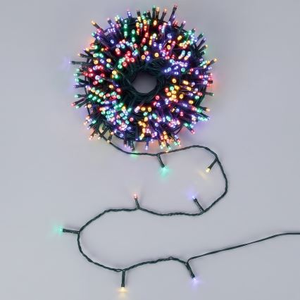 Aigostar - napelemes LED karácsonyi fényfüzér, 500×LED, 8 üzemmód, 52 m, IP65, többszínű, 1200 mAh
