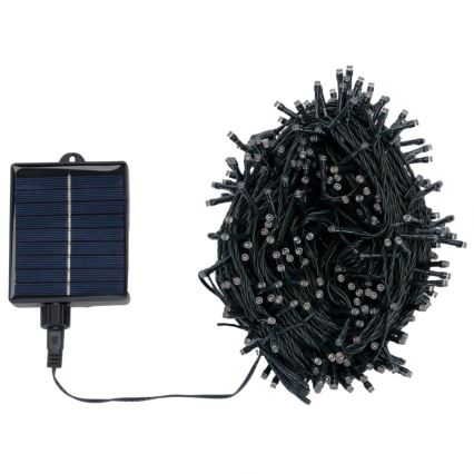 Aigostar - napelemes LED karácsonyi fényfüzér, 500×LED, 8 üzemmód, 52 m, IP65, többszínű, 1200 mAh