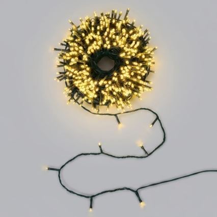 Aigostar - LED napelemes karácsonyi fényfüzér 500xLED/8 féle világítási mód 52m IP65 meleg fehér 1200 mAh