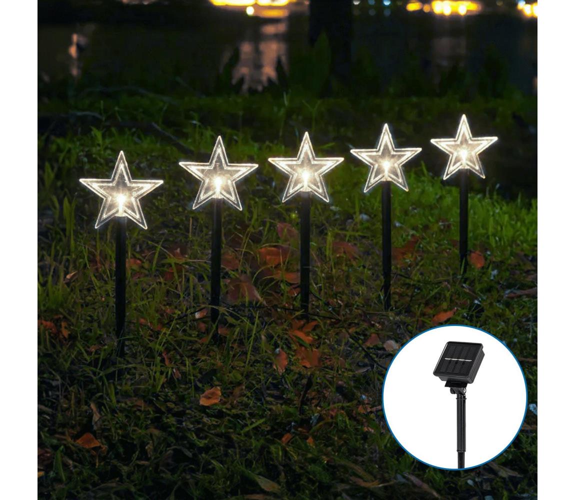 B.V. LED napelemes karácsonyi lámpa 0,054W, 1,2V, 1m, IP65, hideg fehér B10201Q8B