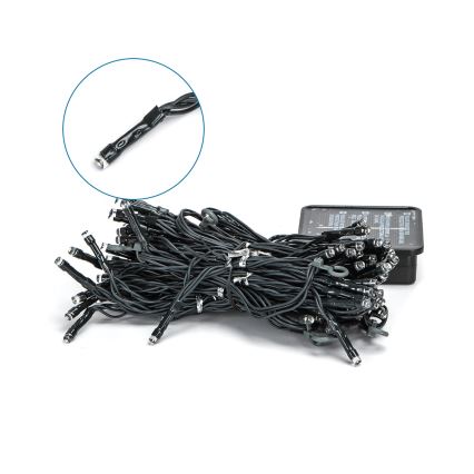 Aigostar - LED Napelemes karácsonyi lánc 100xLED/8 funkció 4x1m 800 mAh IP65 hideg fehér