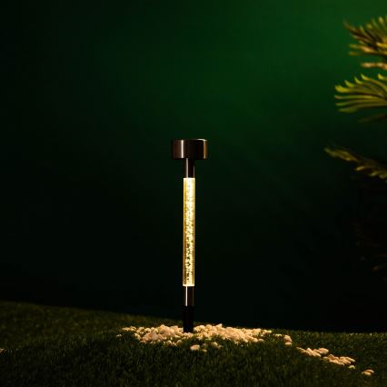 Aigostar - LED napelemes lámpa LED/0,006W/1,2V 36,7 cm matt króm 2700K 40 mAh IP44