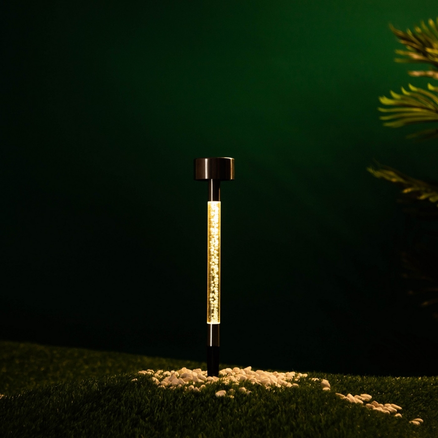 Aigostar - LED napelemes lámpa LED/0,006W/1,2V 36,7 cm matt króm 2700K 40 mAh IP44