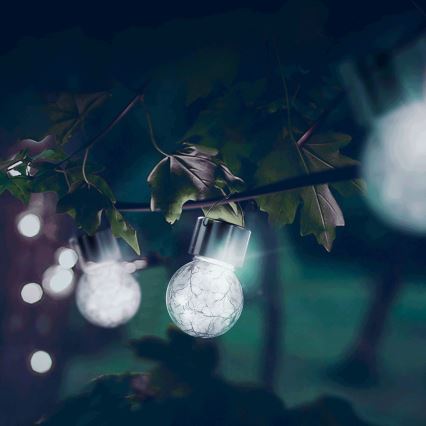 Aigostar - LED napelemes lámpa LED/0,006W/1,2V matt króm 6500K 100 mAh IP44