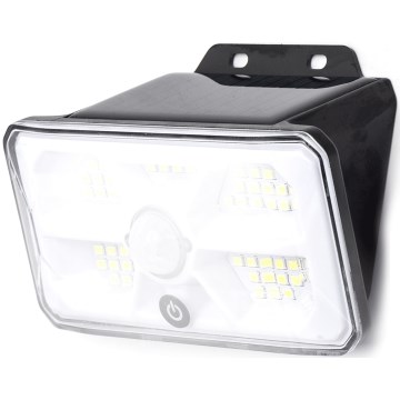 Aigostar - LED napelemes lámpa érzékelővel LED/3,7V 6500K 500 mAh IP65 fekete