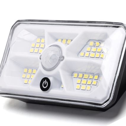 Aigostar - LED napelemes lámpa érzékelővel LED/3,7V 6500K 500 mAh IP65 fekete