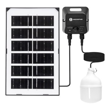 Aigostar - LED napelemes lámpa érzékelővel LED/35W/12V 3000 mAh 6500K IP65 átm. 10 cm + távirányító