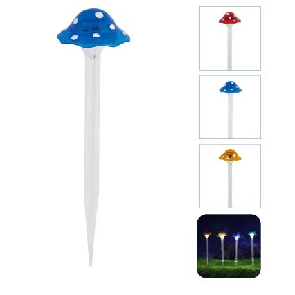 Aigostar - LED napelemes lámpa LED/0,006W/1,2V 100 mAh 2700K IP44 kék