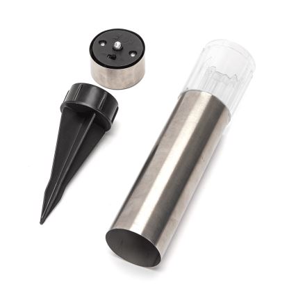 Aigostar - LED Napelemes lámpa LED/0,006W/1,2V 31,5 cm 100 mAh matt króm 6500K IP44