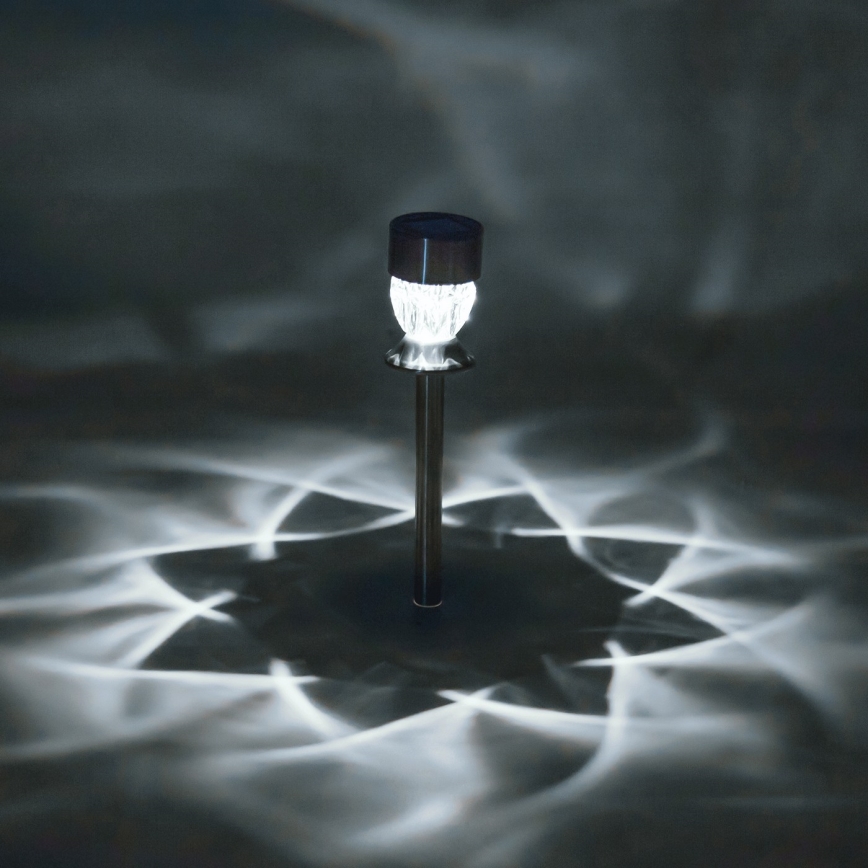 Aigostar - LED Napelemes lámpa LED/0,006W/1,2V 35,5cm matt króm 100 mAh 3000K IP44