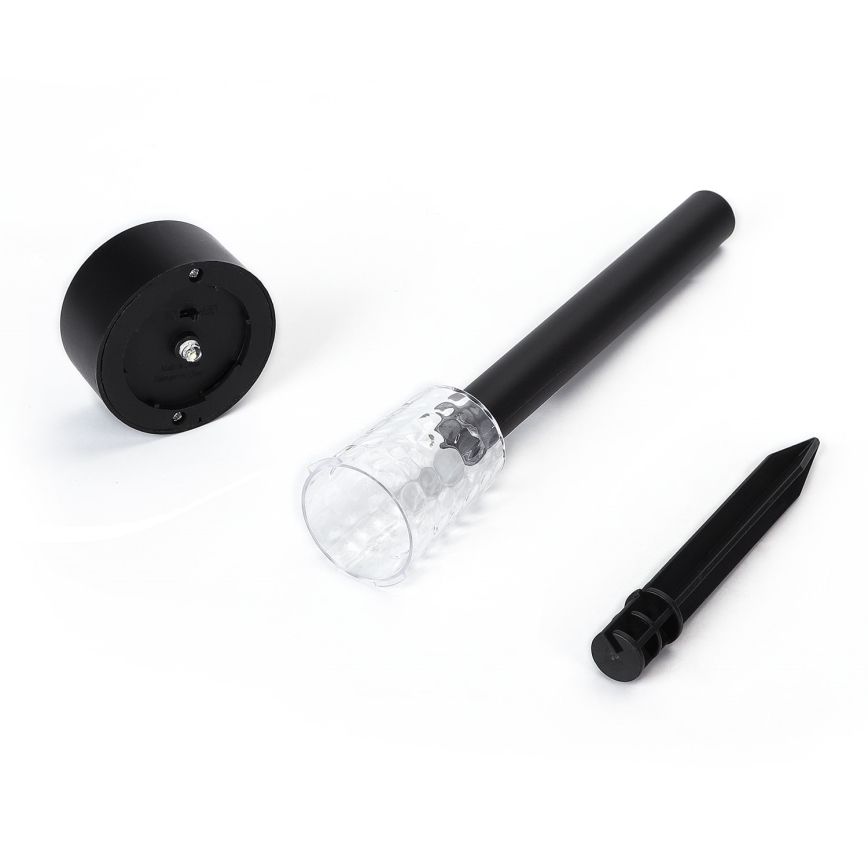 Aigostar - LED napelemes lámpa LED/0,06W/2V 32,7 cm 6500K IP44 600 mAh fekete