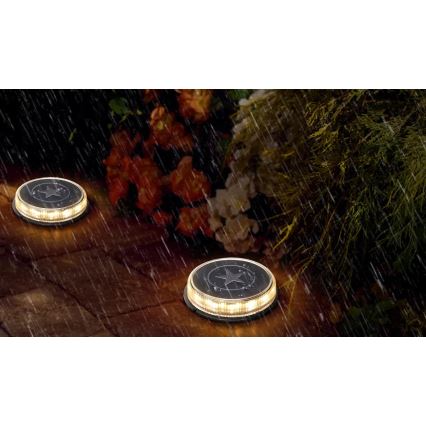 Aigostar - LED Napelemes lámpa LED/0,6W/5,5V 24,5 cm 500 mAh 3200K IP66 fekete