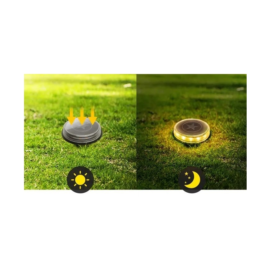 Aigostar - LED Napelemes lámpa LED/0,6W/5,5V 24,5 cm 500 mAh 3200K IP66 fekete