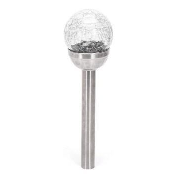 Aigostar - LED napelemes lámpa LED/2V 6500K IP44 40 mAh ezüst