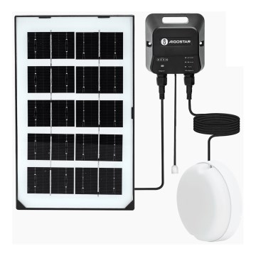 Aigostar - LED napelemes lámpa LED/35W/12V 3000 mAh 6500K IP65 átm. 16,8 cm + távirányító