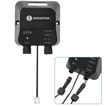 Aigostar - LED Napelemes lámpa LED/70W/12V 6000 mAh 6500K átm. 20,5 cm + távirányítás