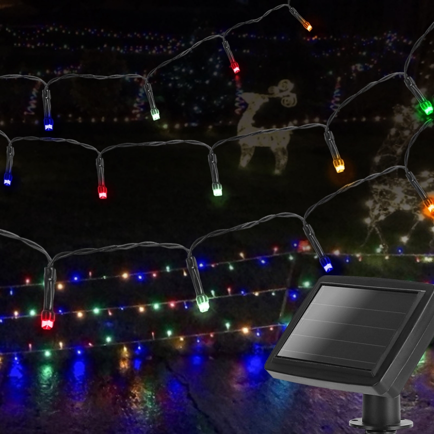 Aigostar - LED Napelemes lánc 100xLED/11,9m IP44 többszínű