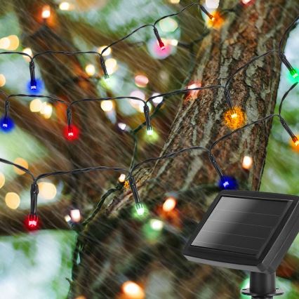 Aigostar - LED Napelemes lánc 100xLED/11,9m IP44 többszínű