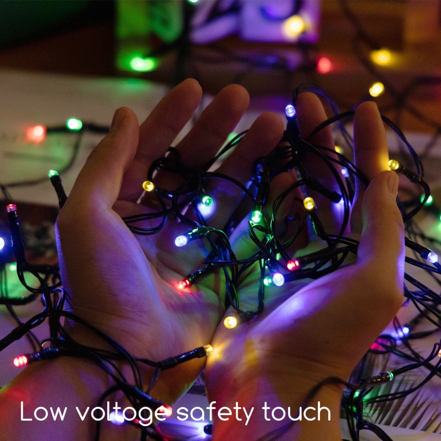 Aigostar - LED Napelemes lánc 100xLED/11,9m IP44 többszínű