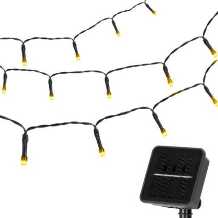 Aigostar - LED Napelemes lánc 100xLED/12m 300 mAh IP65 meleg fehér