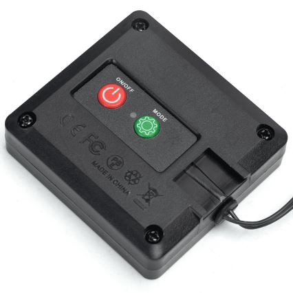 Aigostar - LED Napelemes lánc 56xLED/2x0,4m IP65 300 mAh meleg fehér borostyán