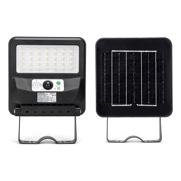 Aigostar - LED napelemes utcai lámpa érzékelővel LED/50W/3,2V 1000mAh 6500K + távirányító