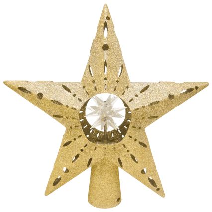 Aigostar - LED karácsonyi hópehelyvetítő LED/5W/230V többszínű arany csillag