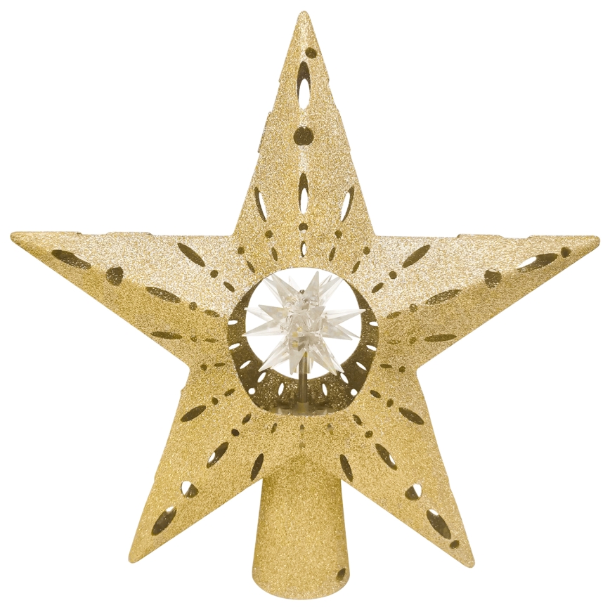 Aigostar - LED karácsonyi hópehelyvetítő LED/5W/230V többszínű arany csillag