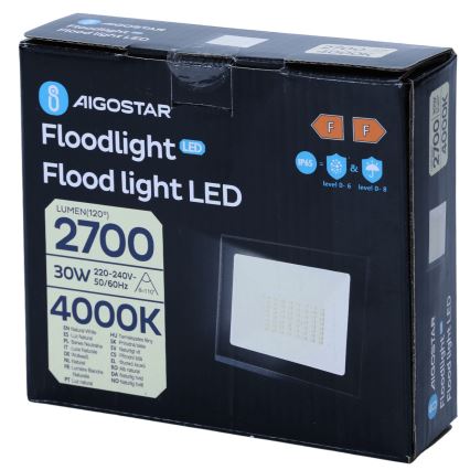 Aigostar - LED-reflektor 30 W, 230 V, 4000 K, IP65
