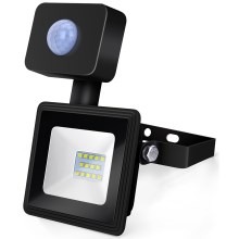 Aigostar - LED reflektor érzékelős LED/10W/230V 6400K IP65 fekete