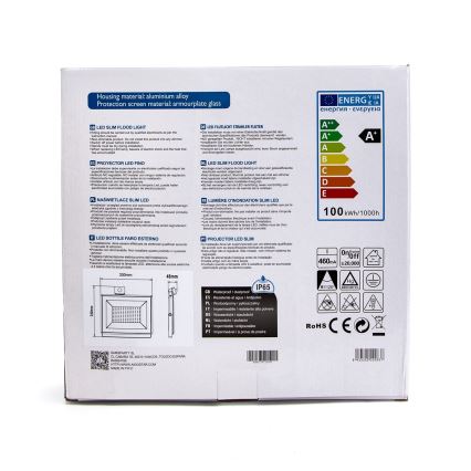 Aigostar - LED Reflektor érzékelővel LED/100W/230V 4000K IP65 fehér